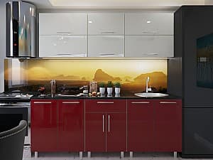 Кухня PS Modern (High Gloss) 1.8m White/Bordo