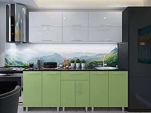 Bucatarie PS Modern (High Gloss) 2m White/Green