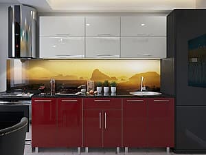 Кухня PS Modern (High Gloss) 2m White/Bordo