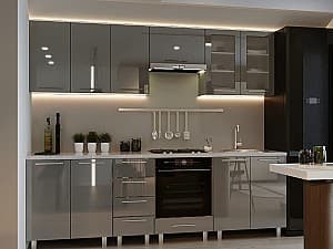 Bucatarie PS Iulia (High Gloss) 2.6 m Anthracite