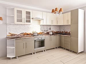 Кухня PS 3.4x1.7 m Bianco Matt/Cappuccino