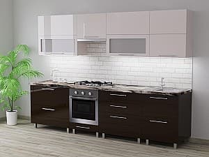 Кухня PS Blum (High Gloss) 2.8 m Bianco/Brown