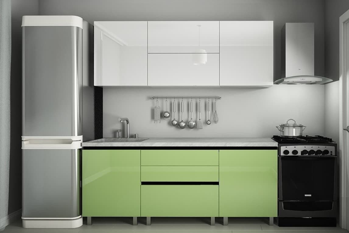 Bucatarie PS Gola-1 2 m High Gloss Green