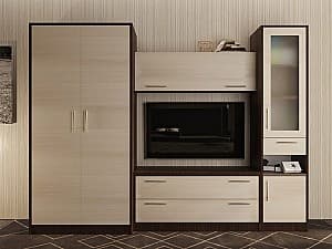 Стенка PS Лора ТВ-1 м 2.4 м Венге/Шамони светлый