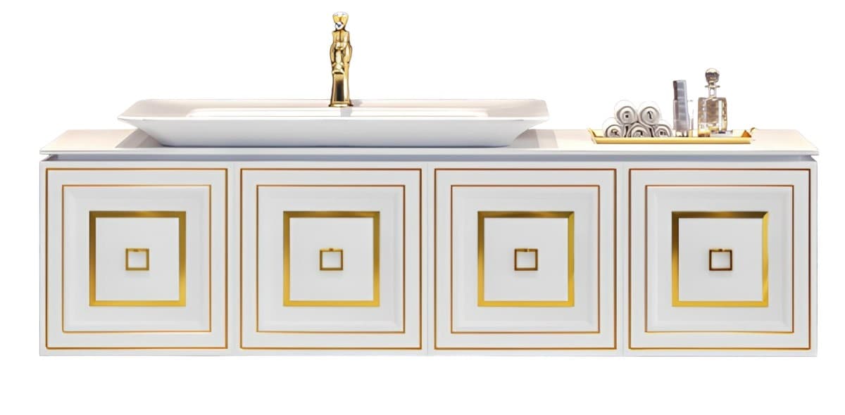 Dulap suspendat Orka Style 160 White Gold