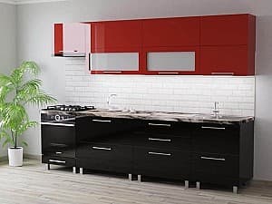 Bucatarie PS Blum (High Gloss) 2.8 m Red/Black