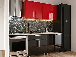 Кухня PS Мини (High Gloss) 1.6 m Red/Black
