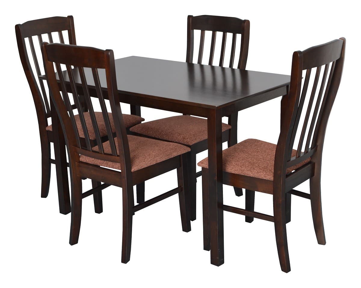 Набор стол и стулья Evelin Gloria Chocolate + 4 стула Wenyi (Chocolate F-789 Brown)