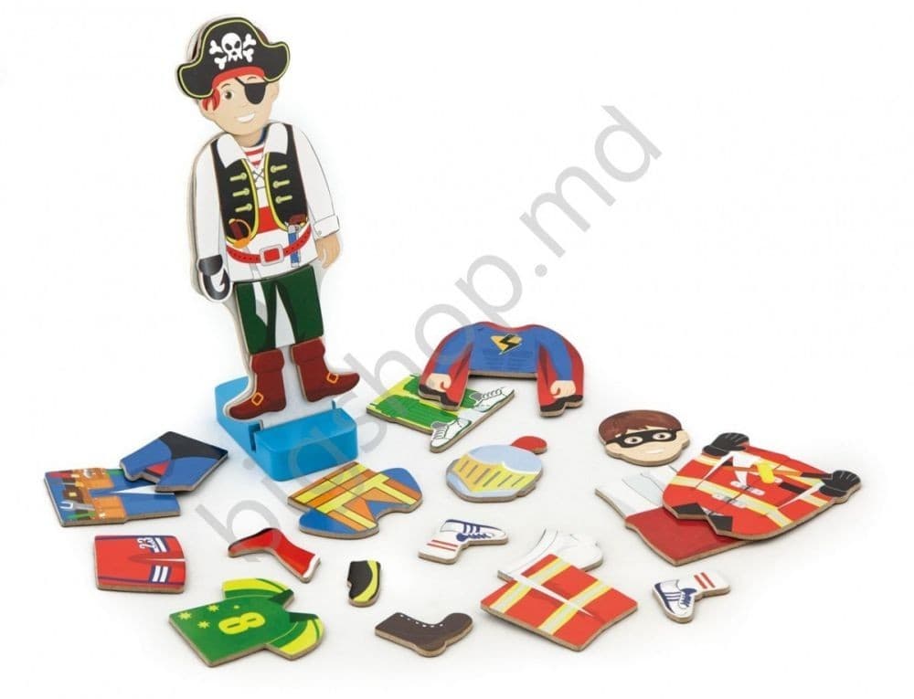 Jucărie interactivă VIGA Magnetic Dress Up - Boy