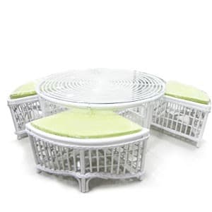 Set de mobila de grădină All Home Round White