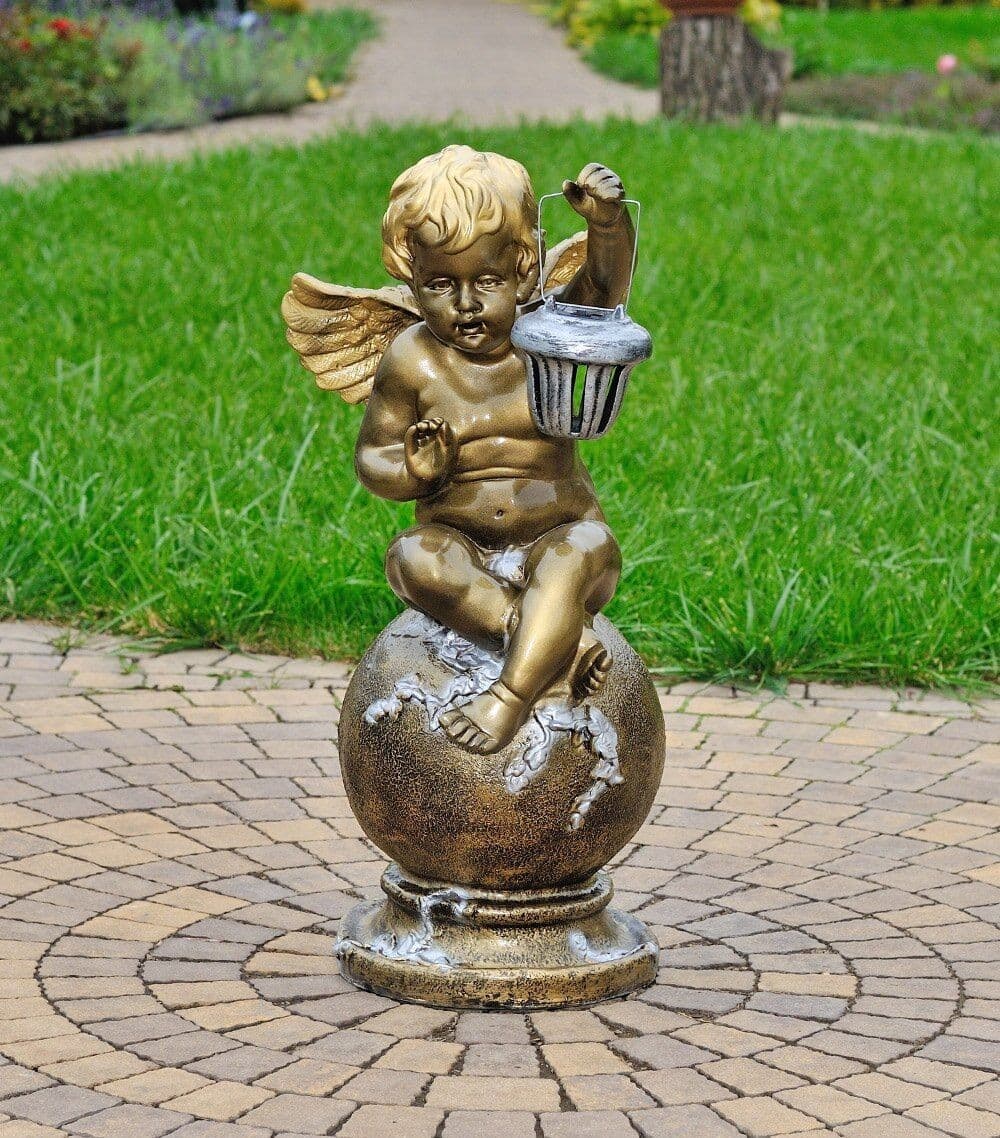 Decor pentru gradina Art Figure Înger cu felinar (5.378)