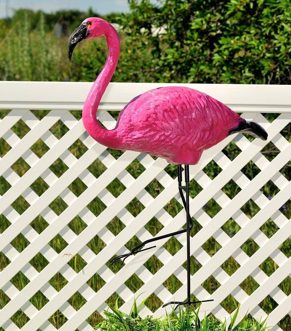 Decor pentru gradina Art Figure Flamingo pe picior metalic (mare) (5.464)