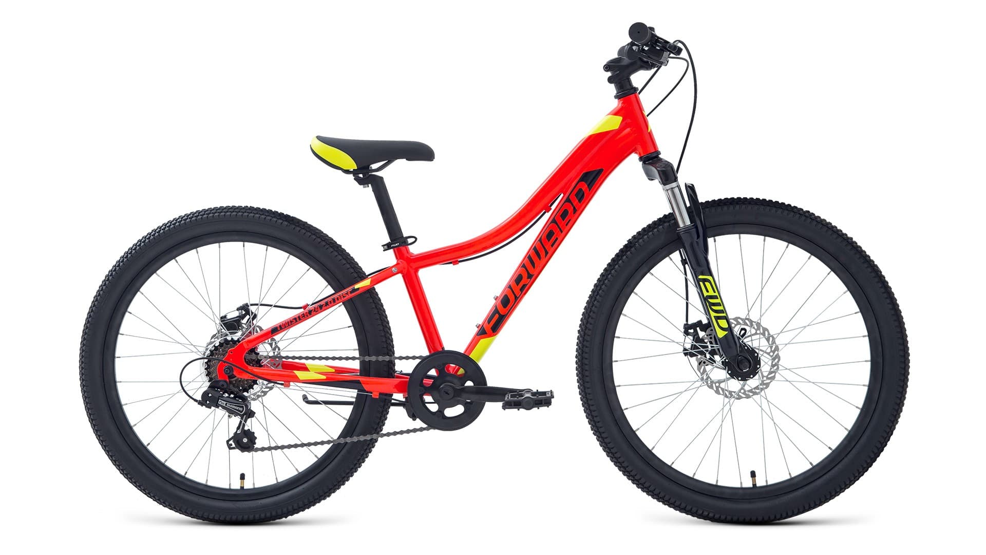 Bicicleta de munte Forward Twister 24 Red/Bright Green