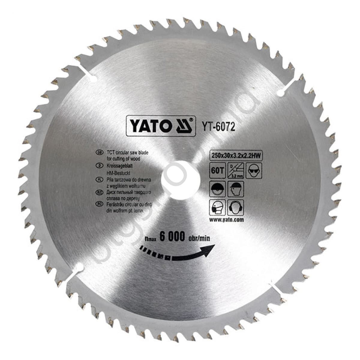 Disc Yato 250 x 30 x 3.2 x 2.2 mm